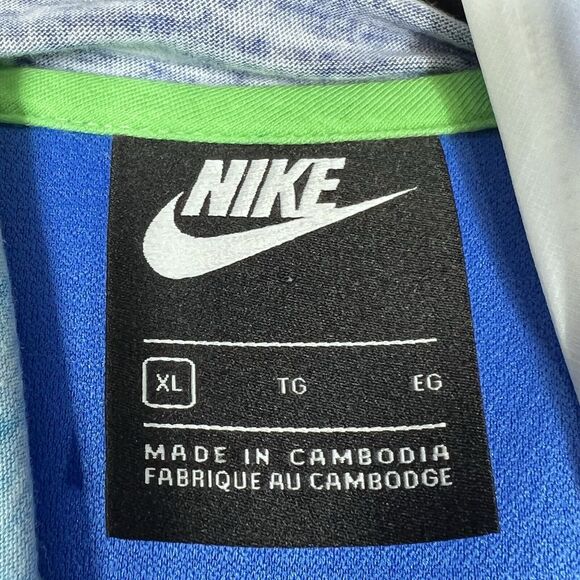 Nike Sleeveless Hoodie Boys Youth Size X-Large Mesh Blue White DD2741-402 - Picture 9 of 12